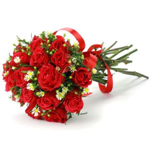 Buquê tradicional de 17 rosas vermelhas